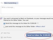Facebook’ta Zuckerberg’e özel mesaj göndermek 100 dolar